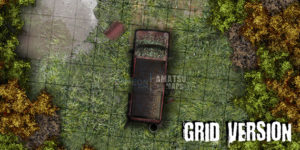 abandoned car battle map grid version